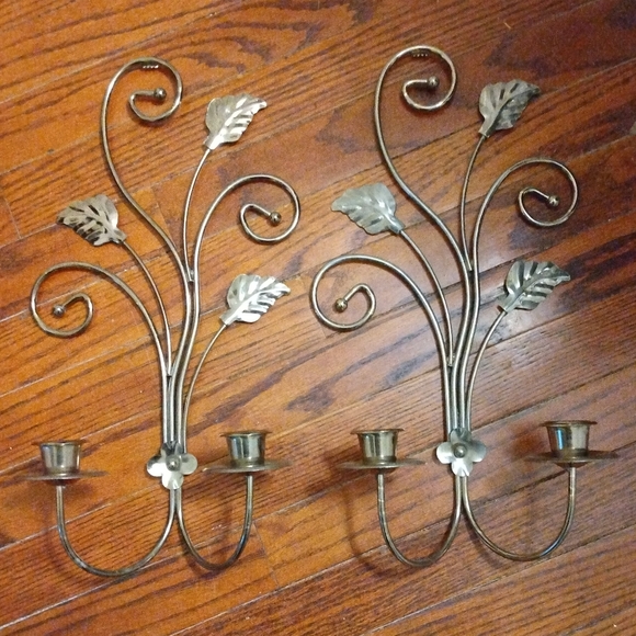 Home Interiors Accents Vintage Brass Home Interior Pair Of Wall